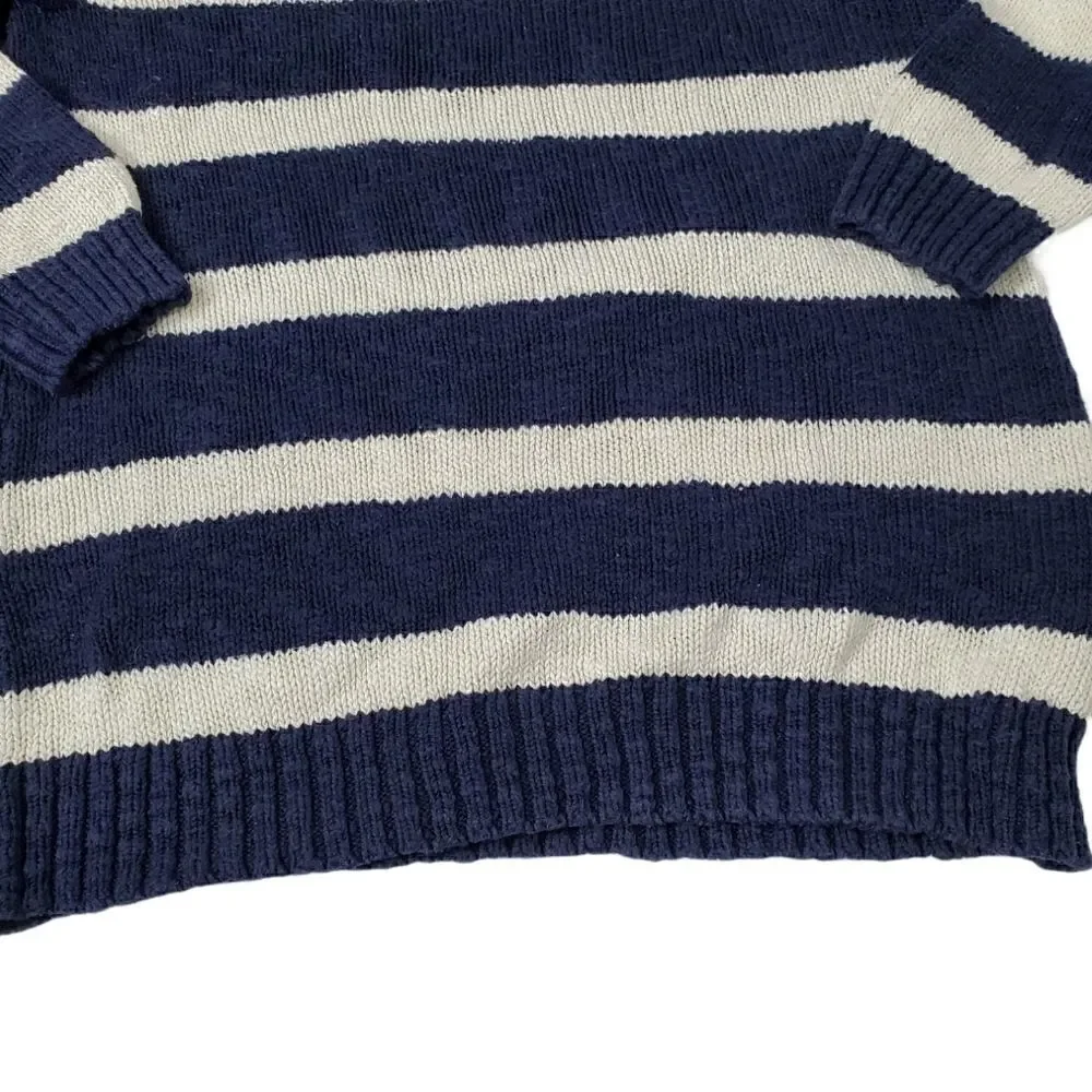 Old Navy Chunky Slub Knit Striped Sweater